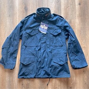 Alpha Industries Field Jacket M Regular Cold Weather Coat Navy Blue
